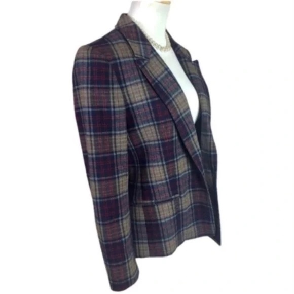 Young Pendleton tartan plaid wool blazer coat - Picture 4 of 5